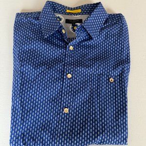 Ted Baker Short-sleeve Button-down Shirt (Size 5, Large)